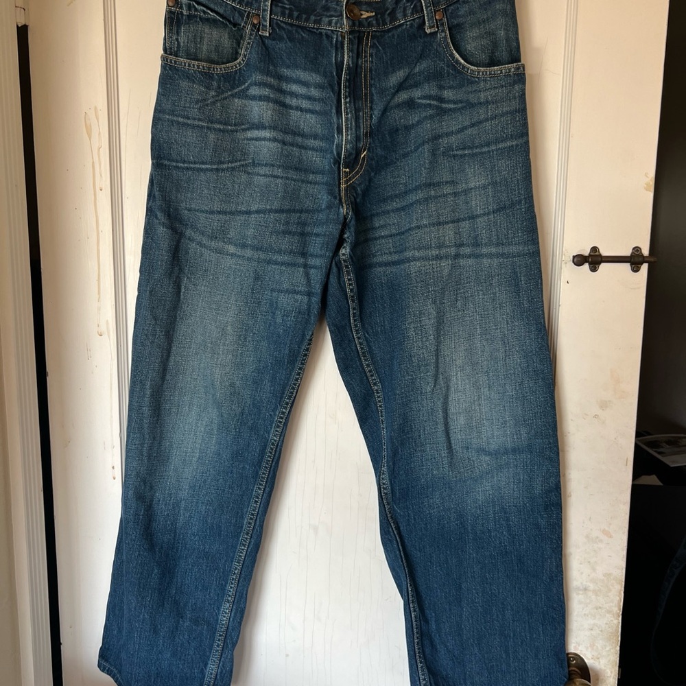 Levi's Vintage Silver Tab Baggy Skater Blue Jeans 34W Y2K